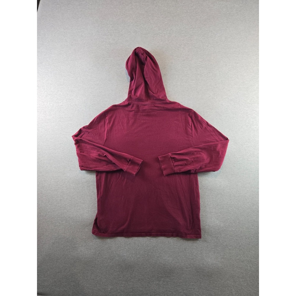 Polo Ralph‎ Lauren Jersey Hoodie T Shirt Mens Size XL Maroon Lightweight Preppy - Picture 2 of 9